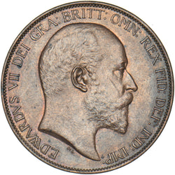 1902 Penny (Low Tide) - Edward VII British Bronze Coin - Superb