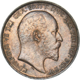 1902 Penny (Low Tide) - Edward VII British Bronze Coin - Superb