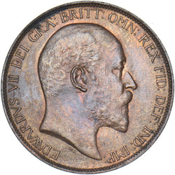 1903 Penny - Edward VII British Bronze Coin - Superb