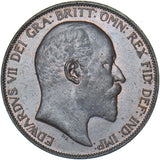 1906 Penny - Edward VII British Bronze Coin - Very Nice