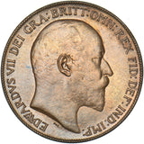 1910 Penny - Edward VII British Bronze Coin - Very Nice