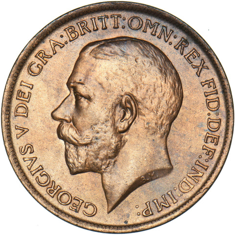 1911 Penny - George V British Bronze Coin - Superb