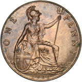1911 Penny - George V British Bronze Coin - Superb