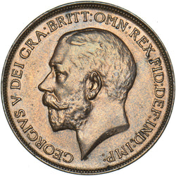 1911 Penny - George V British Bronze Coin - Very Nice