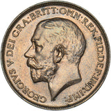 1911 Penny - George V British Bronze Coin - Very Nice