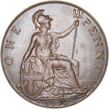 1912 H Penny - George V British Bronze Coin - Very Nice