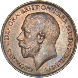 1912 Penny - George V British Bronze Coin - Superb