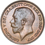 1913 Penny - George V British Bronze Coin - Very Nice