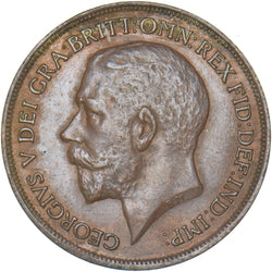 1913 Penny - George V British Bronze Coin - Very Nice