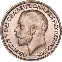 1914 Penny - George V British Bronze Coin - Very Nice