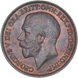 1914 Penny - George V British Bronze Coin - Very Nice