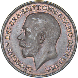 1916 Penny - George V British Bronze Coin - Superb