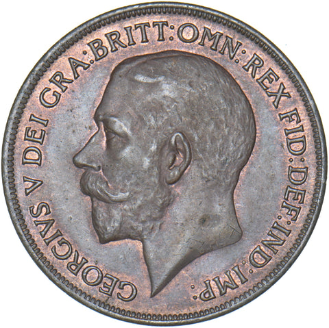 1916 Penny - George V British Bronze Coin - Superb
