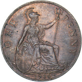 1916 Penny - George V British Bronze Coin - Superb
