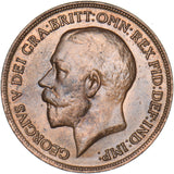 1918 Penny - George V British Bronze Coin - Very Nice