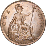 1918 Penny - George V British Bronze Coin - Very Nice