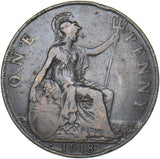 1918 H Penny - George V British Bronze Coin