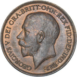 1918 Penny - George V British Bronze Coin - Very Nice
