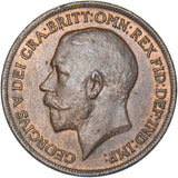 1918 Penny - George V British Bronze Coin - Very Nice