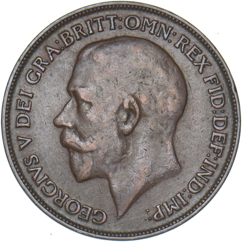 1918 KN Penny - George V British Bronze Coin - Nice