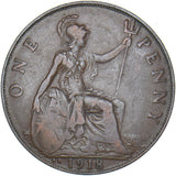 1918 KN Penny - George V British Bronze Coin - Nice