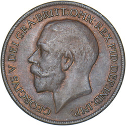 1920 Penny - George V British Bronze Coin - Very Nice