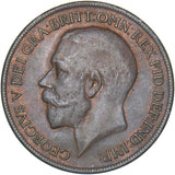 1920 Penny - George V British Bronze Coin - Very Nice