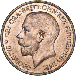 1921 Penny - George V British Bronze Coin - Superb