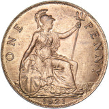 1921 Penny - George V British Bronze Coin - Superb