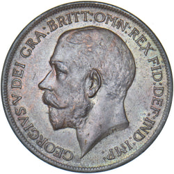 1921 Penny - George V British Bronze Coin - Very Nice
