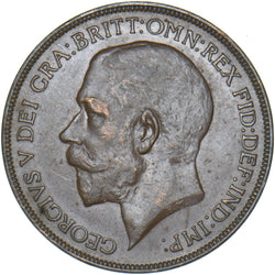 1922 Penny - George V British Bronze Coin - Very Nice