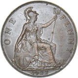 1922 Penny - George V British Bronze Coin - Very Nice