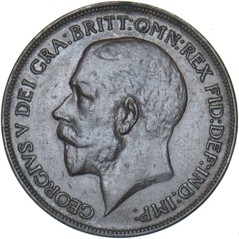 1926 Penny - George V British Bronze Coin - Very Nice