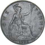 1926 Penny - George V British Bronze Coin - Very Nice