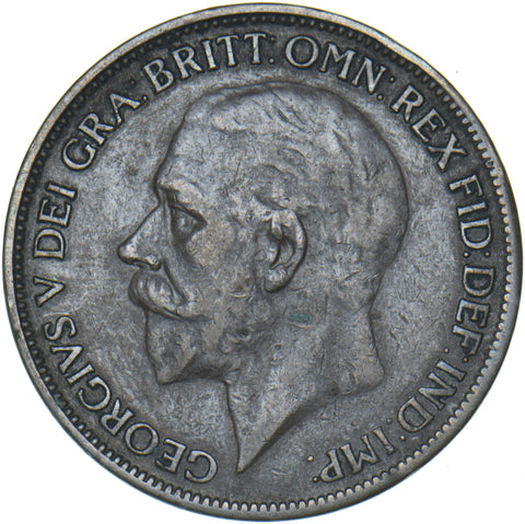 1926 Penny (Modified Effigy) - George V British Bronze Coin - Nice
