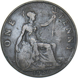 1926 Penny (Modified Effigy) - George V British Bronze Coin - Nice