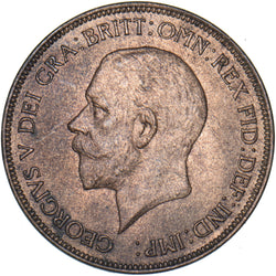 1930 Penny - George V British Bronze Coin - Very Nice