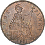 1931 Penny - George V British Bronze Coin - Superb