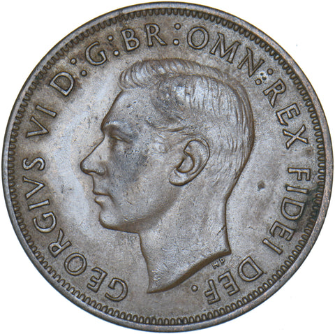 1950 Penny - George VI British Bronze Coin - Nice
