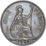 1950 Penny - George VI British Bronze Coin - Nice