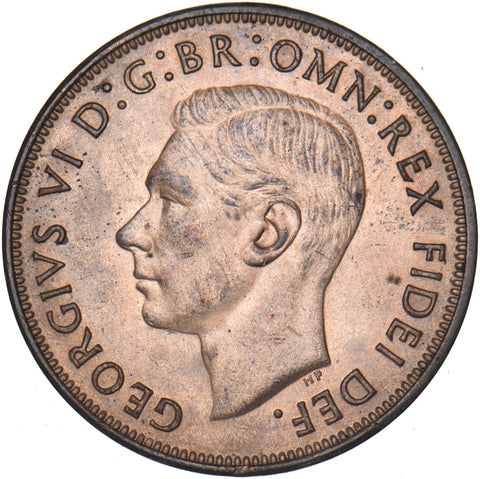 1950 Penny - George VI British Bronze Coin
