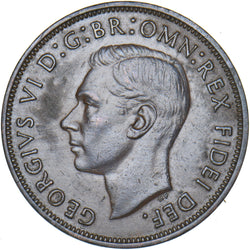 1950 Penny - George VI British Bronze Coin - Very Nice