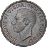 1951 Penny - George VI British Bronze Coin - Very Nice