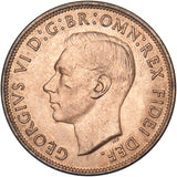 1951 Penny - George VI British Bronze Coin - Superb