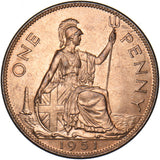 1951 Penny - George VI British Bronze Coin - Superb