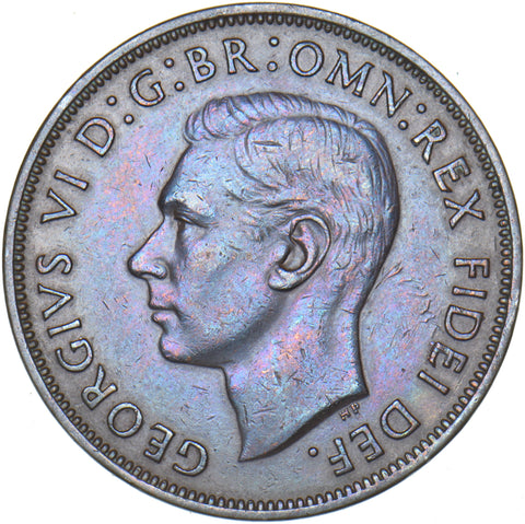 1951 Penny - George VI British Bronze Coin - Nice