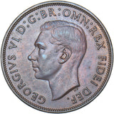 1951 Penny - George VI British Bronze Coin - Very Nice
