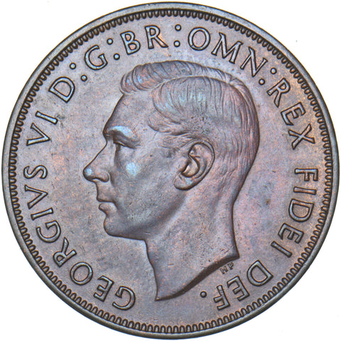 1951 Penny - George VI British Bronze Coin - Very Nice