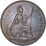 1951 Penny - George VI British Bronze Coin - Very Nice