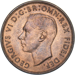 1951 Penny - George VI British Bronze Coin - Superb
